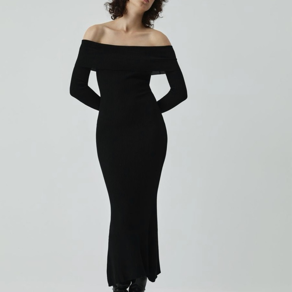 Brand new long sleeve sexy off shoulder sweater dress